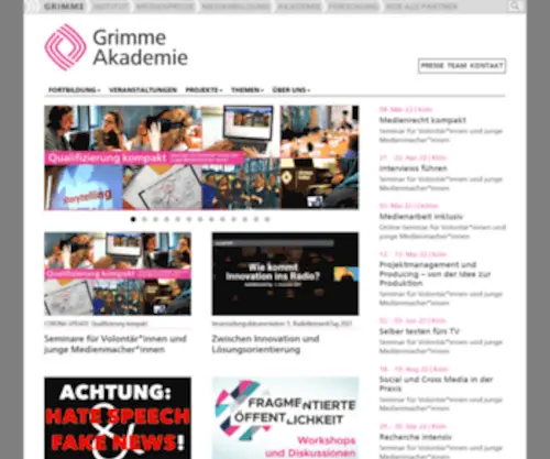 Grimme-Akademie.de(Grimme-Akademie - Grimme-Akademie) Screenshot