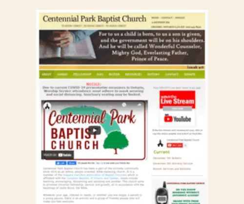 Grimsbybaptist.org(Centennial Park Baptist Church) Screenshot