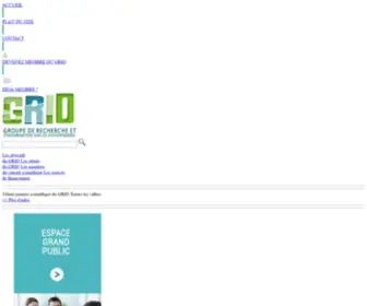 Grio.org(Groupe de Recherche et d'Information sur les Ost) Screenshot