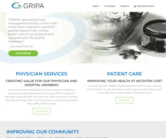 Gripa.org(Greater Rochester Independent Practice Association) Screenshot