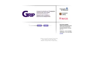 Gripinfo.ca(GRIP Groupe de recherche sur l'inadaptation psychosociale chez l'enfant) Screenshot