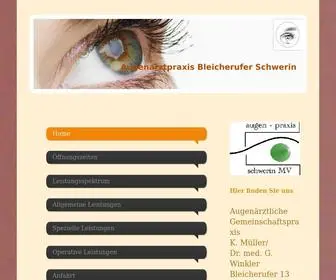 Grit-Winkler-Augenarzt.de(Augenarztpraxis Bleicherufer Schwerin) Screenshot