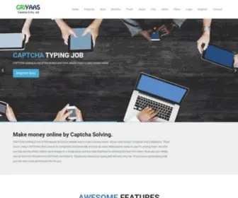 Griyaas.net(India online captcha jobs) Screenshot