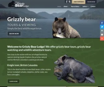 Grizzlybearwatching.com(Grizzly Bear Tours BC) Screenshot