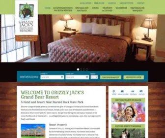 Grizzlyjacksresort.com(Grand Bear Resort at Starved Rock) Screenshot