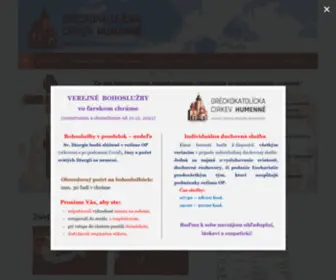 Grkathe.sk(Oficiálny web Grackokatolíckej farnosti Zosnutia Presvätej Bohorodičky) Screenshot