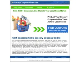 Grocerycoupons4Free.com(Free Grocery Coupons) Screenshot