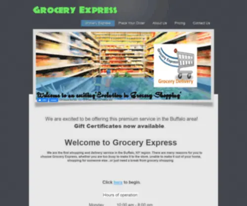 Grocerydeliverybuffalo.com(Grocery Express) Screenshot