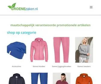 Groenezaken.nl(Maatschappelijk verantwoorde promotionele artikelen) Screenshot