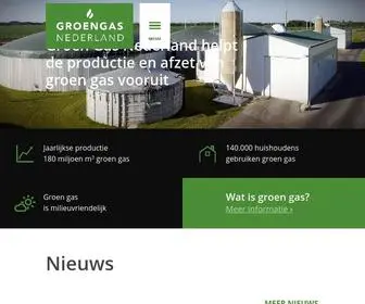 Groengas.nl(Faciliteert initiatieven voor productie en afzet op de groengasmarkt) Screenshot