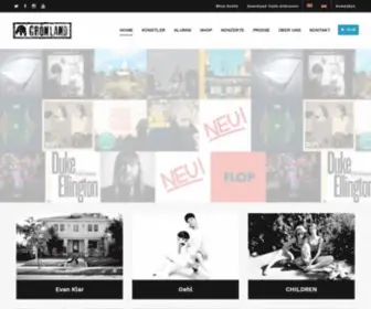 Groenland.com(GROENLAND RECORDS) Screenshot