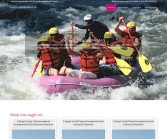 Groepsarrangementen.nl(Uitjes, activiteiten, bedrijfsuitje, teambuilding, vrijgezellenfeest) Screenshot