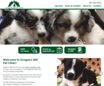 Grogansmillpetclinic.com(Grogan's Mill Pet Clinic) Screenshot