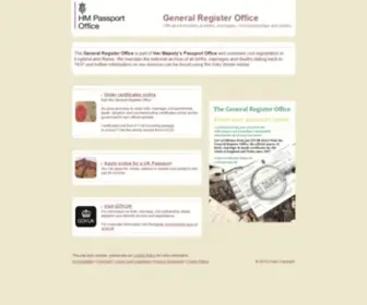 Gro.gov.uk(General Register Office (GRO)) Screenshot