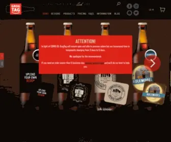 Grogtag.com(Custom Homebrew Labels & Personalized Beer or Wine Bottle Labels) Screenshot