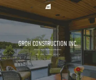 Grohcon.ca(Muskoka Homebuilders and Construction) Screenshot