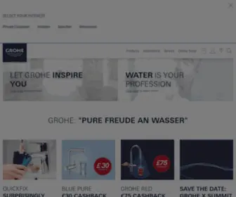 Grohe.co.uk(Luxury Bathroom Taps) Screenshot