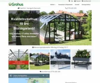 Grohus.se(Skandinaviens största sortiment av växthus) Screenshot