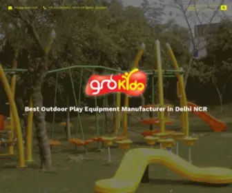 Grokids.com(Outdoor Play Equipment Manufacturer Delhi NCR) Screenshot