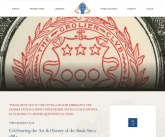 Grolierclub.org(The Grolier Club) Screenshot