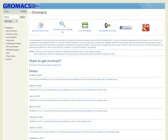 Gromacs.org(GROMACS webpage documentation) Screenshot
