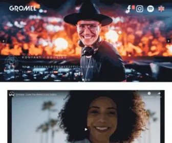 Gromeeofficial.com(Oficjalna strona najpopularniejszego DJ'a w Polsce) Screenshot