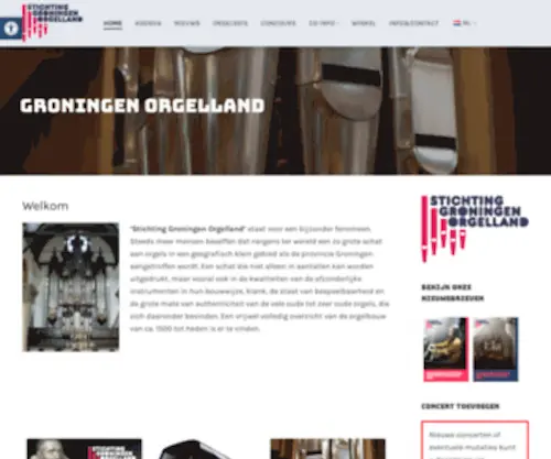 Groningenorgelland.nl(Stichting Groningen Orgelland) Screenshot