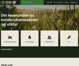 Grontmaskin.no(Grønt Maskin Din ledende leverandør av «fra jord til bord») Screenshot