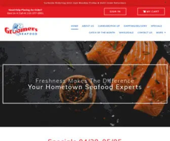 Groomerseafood.com(Groomer Seafood) Screenshot