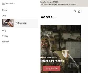 Grootcecil.com(Unique handmade knives) Screenshot