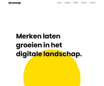 Groowup.nl(Groowup Digital Agency laat merken groeien in digitale wereld) Screenshot