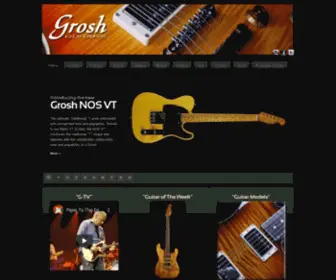 Groshguitars.com(Grosh Guitars) Screenshot