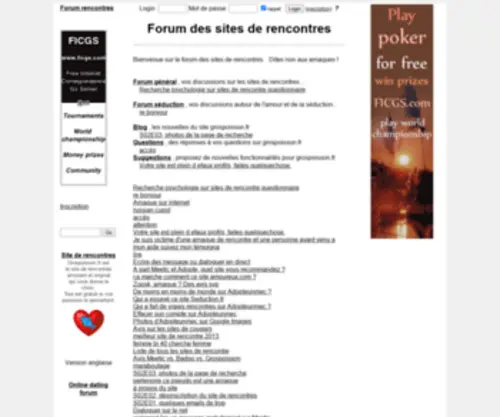 Grospoissons.fr(Forum des sites de rencontres) Screenshot