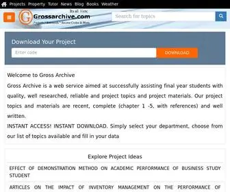 Grossarchive.com.ng(FREE PROJECT TOPICS & MATERIALS FOR STUDENTS) Screenshot