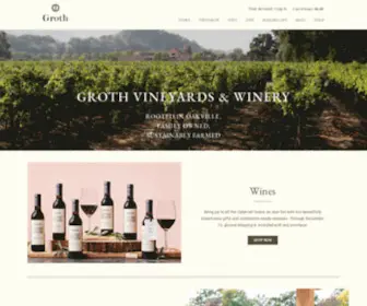 Grothwines.com(Groth Vineyards & Winery) Screenshot