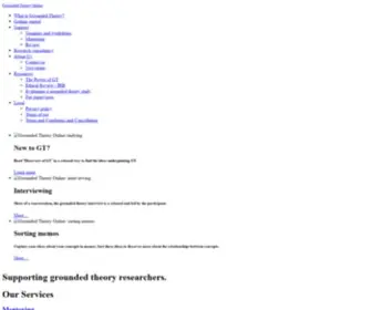 Groundedtheoryonline.com(Grounded Theory Online) Screenshot