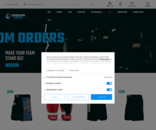 Groundgameshop.com(Ground Game Sportswear) Screenshot