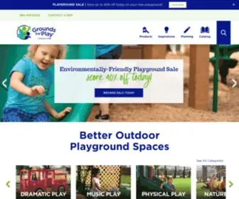 Groundsforplay.com(Grounds for Play offers outdoor playground equipment) Screenshot