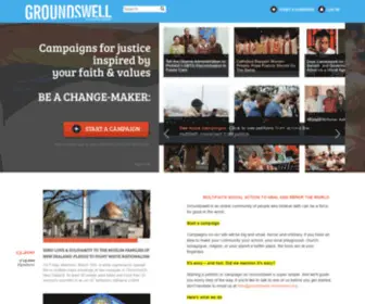 Groundswell-Movement.org(Groundswell MULTIFAITH SOCIAL ACTION TO HEAL AND REPAIR THE WORLD Groundswell) Screenshot