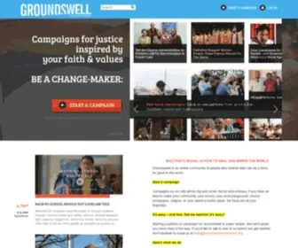 Groundswell-MVMT.org(Groundswell MULTIFAITH SOCIAL ACTION TO HEAL AND REPAIR THE WORLD Groundswell) Screenshot