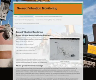 Groundvibrationmonitoring.com(Ground Vibration Monitoring) Screenshot