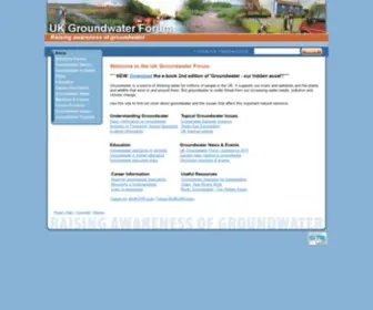 Groundwateruk.org(The UK Groundwater Forum) Screenshot