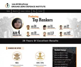 Groundzeroinstitute.com(Best NDA Coaching in Dehradun) Screenshot