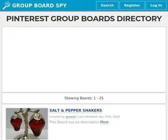 Groupboardspy.com(Pinterest Group Boards Directory) Screenshot