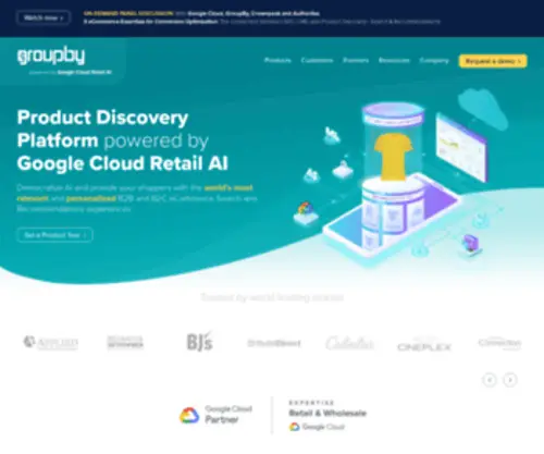Groupbycloud.com(GroupBy's Product Discovery Platform) Screenshot