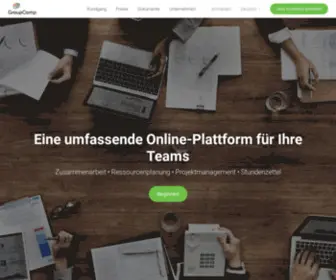 Groupcamp.de(Projektmanagement, kollaborative Web-Tools, Online Software für KMU) Screenshot