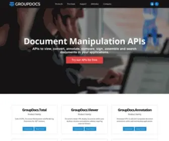 Groupdocs.com(Document Automation & Management APIs for .NET & Java) Screenshot
