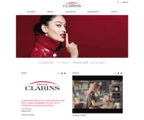 Groupe-Clarins.com(Groupe Clarins) Screenshot