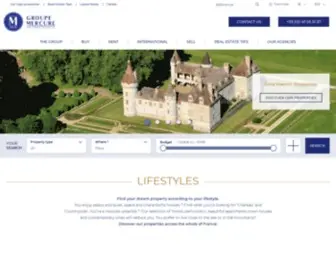 Groupe-Mercure.com(Châteaux et immobilier de prestige en France) Screenshot
