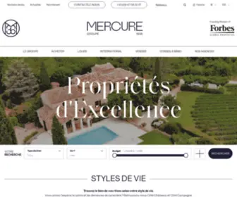 Groupe-Mercure.fr(Châteaux et immobilier de prestige en France) Screenshot